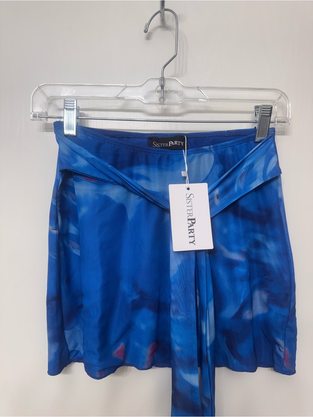 Sister Party Blue Printed Wrap Skirt